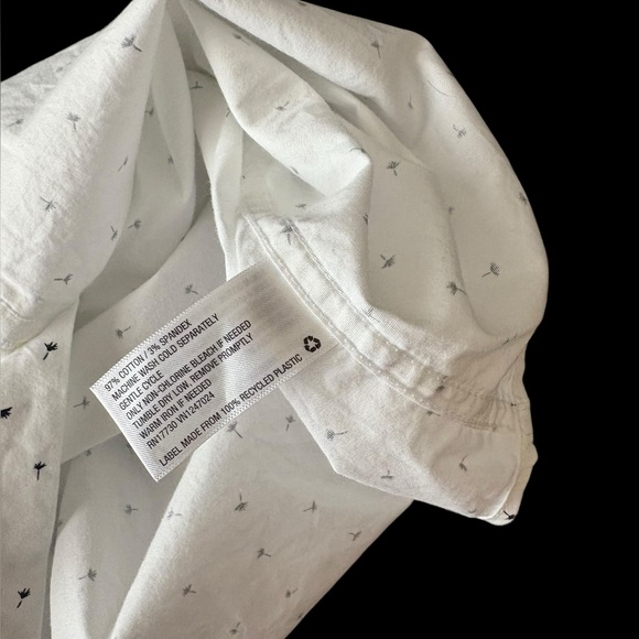 Men Goodfellow & Co Black & White Dandelion Seed Long Sleeve Button-Down Size L - Picture 7 of 8